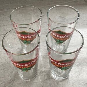 Budweiser King O' Beers St. Patrick’s Day Shamrock 16 oz. Pint Glasses Set of 4
